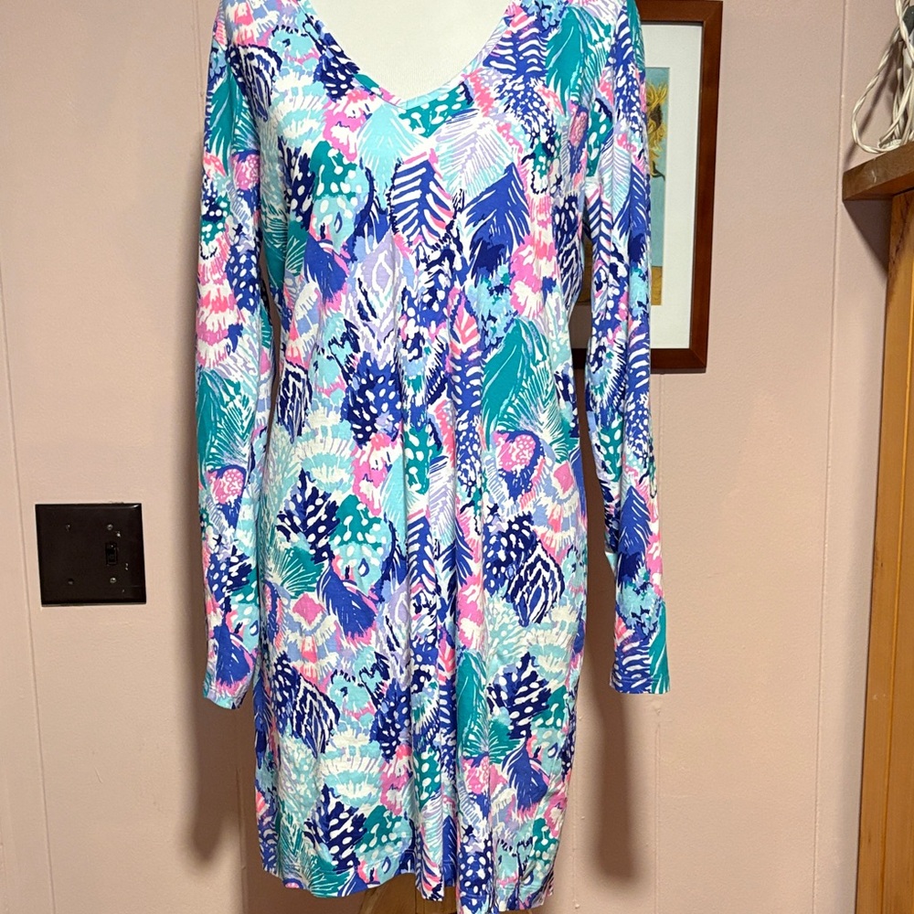 Lilly Pulitzer Multicolor Leaf Print Dress